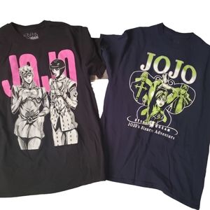 Tea Time Jojo's Bizzar Adventure Graphic Tees 2 pk EUC Adult M